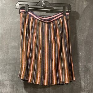 Missoni Italy Colorful Striped pleated glitter A-Line Skirt. Blemished. 44/12